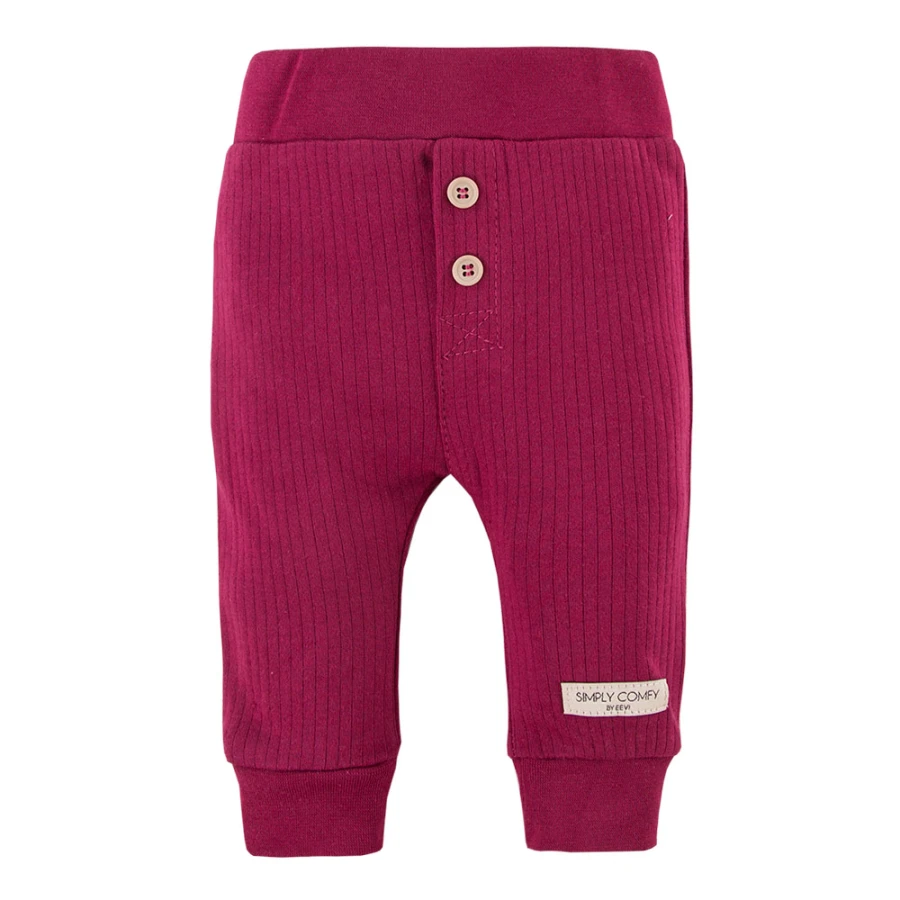 Burgundy ribbed leggings and ruffle sweatshirt set