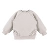 Beige ribbed leggings and ruffle sweatshirt set