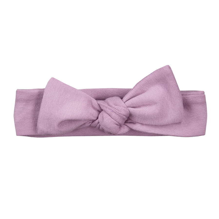 Dress with ruffles and bow headband set purple