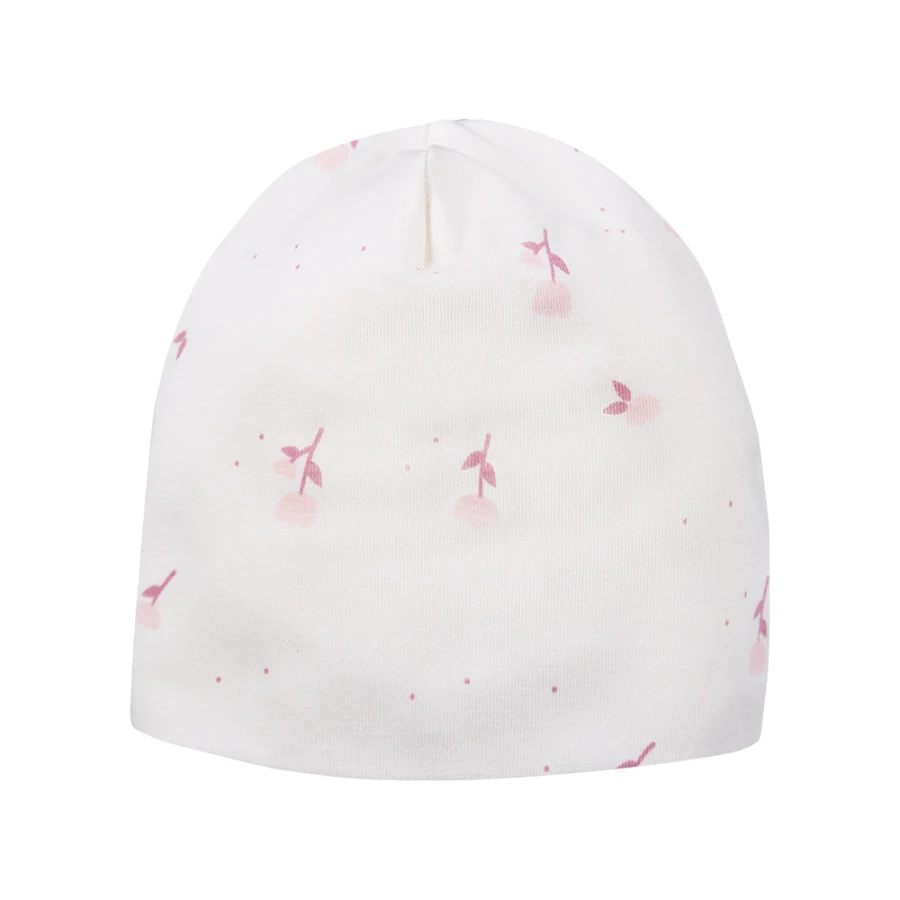 Baby set: bodysuit, footed pants, hat and floral cream sleepsuit