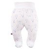 Baby set: bodysuit, footed pants, hat and white sleepsuit with blue balloons