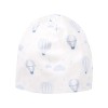 Baby set: bodysuit, footed pants, hat and white sleepsuit with blue balloons