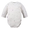 Baby set: bodysuit, footed pants, hat and ecru sleepsuit with stars