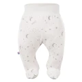 Baby set: bodysuit, footed pants, hat and ecru sleepsuit with stars