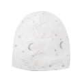 Baby set: bodysuit, footed pants, hat and ecru sleepsuit with stars