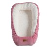 Baby nest pink with flowers 90x50 cm