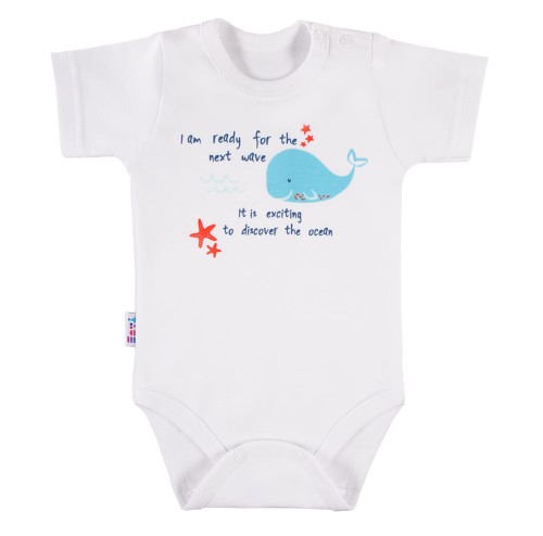 Body s krátkým rukávem LITTLE SAILOR bílé