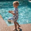 UV shorts ecru with blue whales