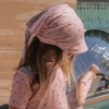 UV sun hat pink with strawberries