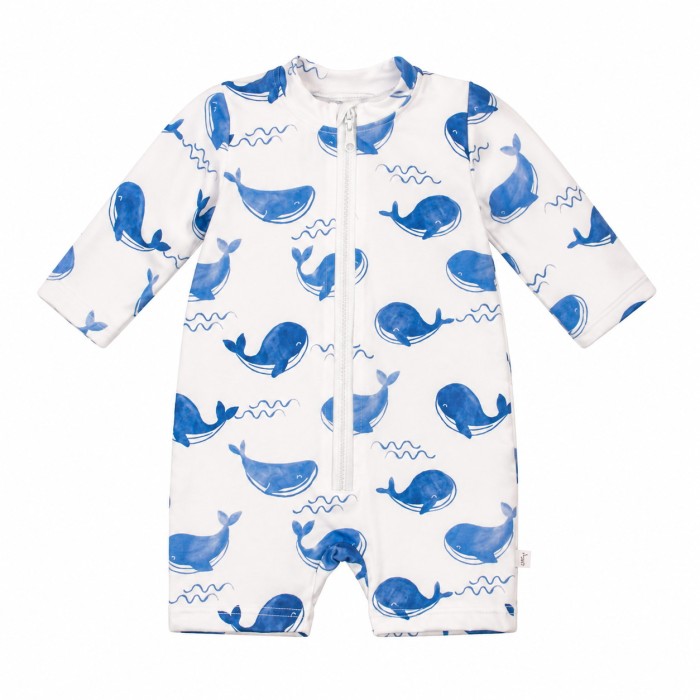 UV romper ecru with whales