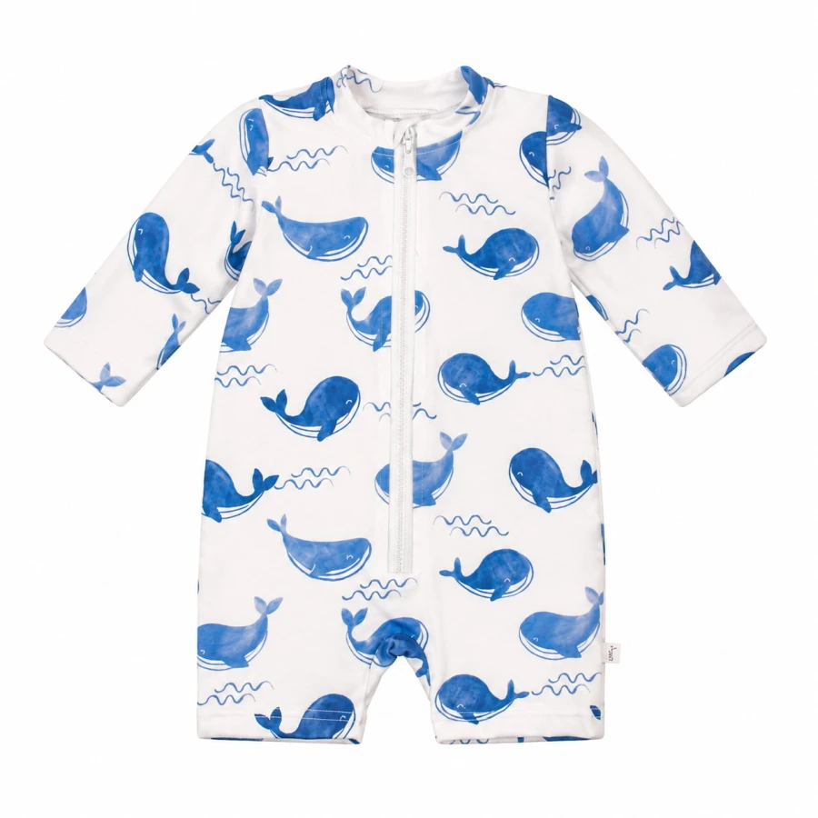 UV romper ecru with whales