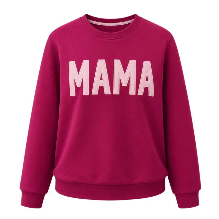 Bluza dresowa dla mamy z napisem MAMA bordowa