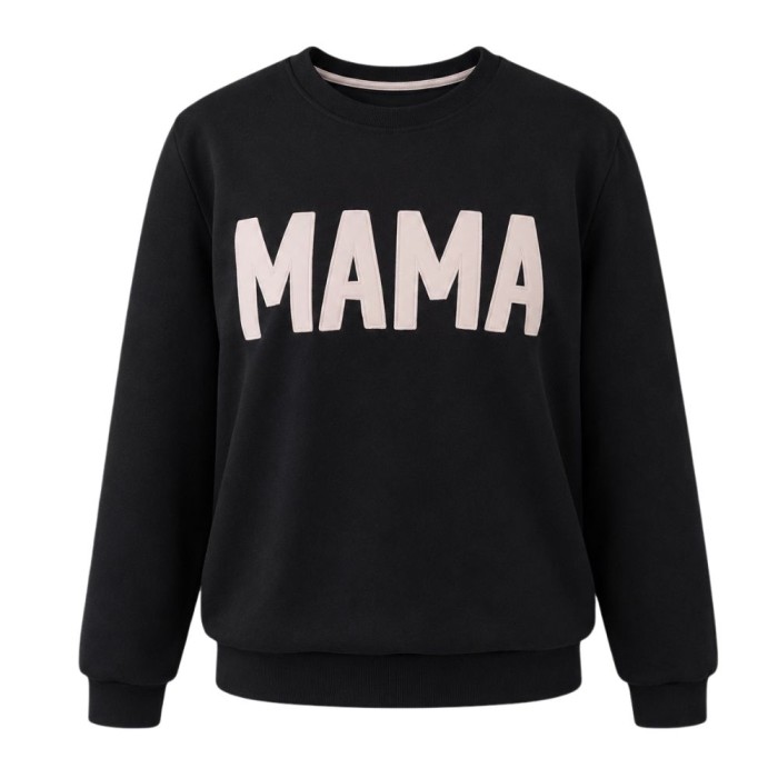 Bluza z napisem MAMA czarna