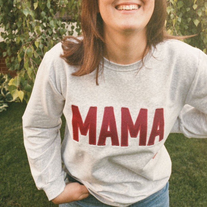 Bluza dla mamy z napisem MAMA szara basic