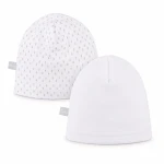 2-pack baby hat white
