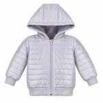 Prošívaná bunda s kapucí SIMPLY COMFY šedá