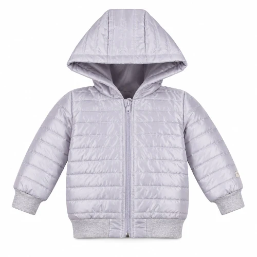 Prošívaná bunda s kapucí SIMPLY COMFY šedá