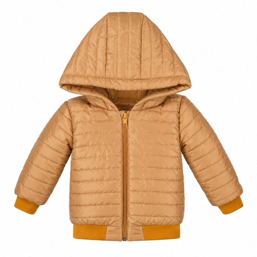 Kurtka pikowana dziecięca miodowa