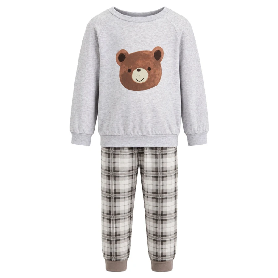 Grey children's bear pajamas