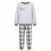 Grey children's pajamas with embroidered dog