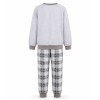 Grey children's pajamas with embroidered dog