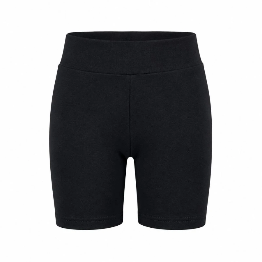 Black basic children's cycling shorts