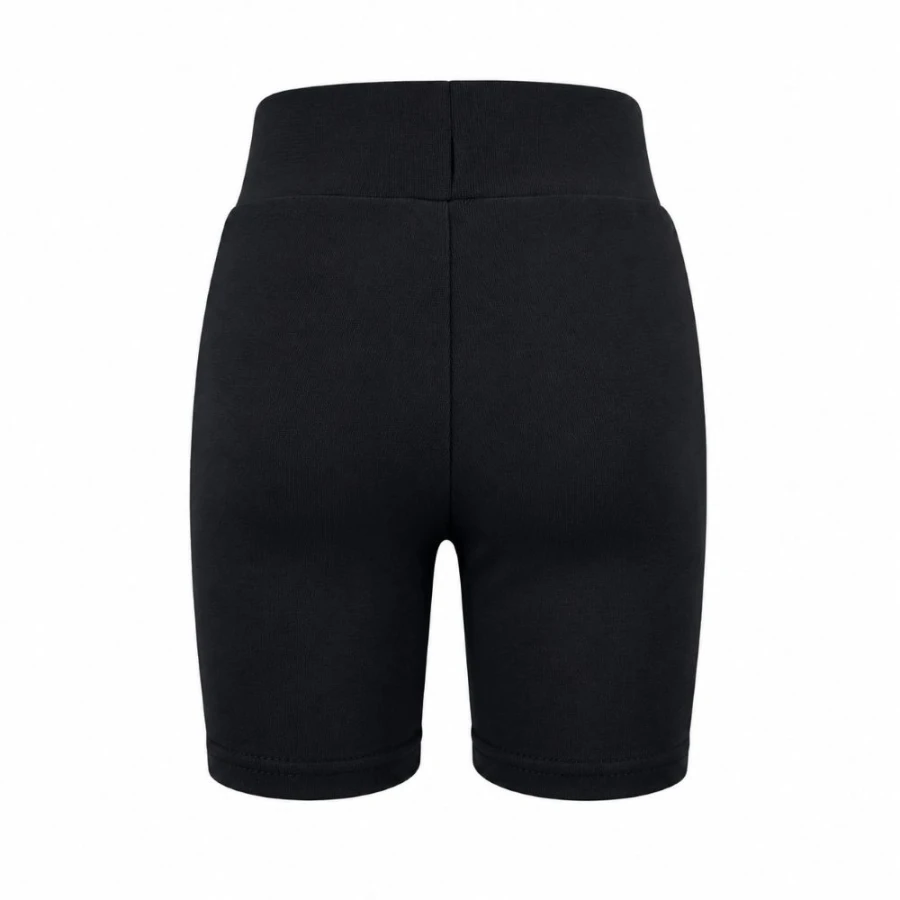 Black basic children's cycling shorts