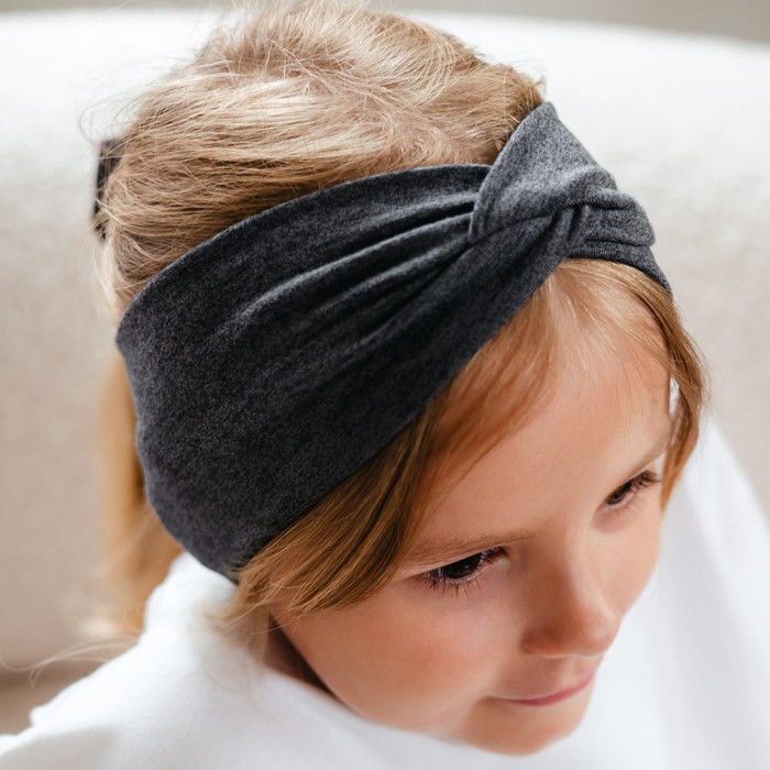 Graphite basic girls’ headband