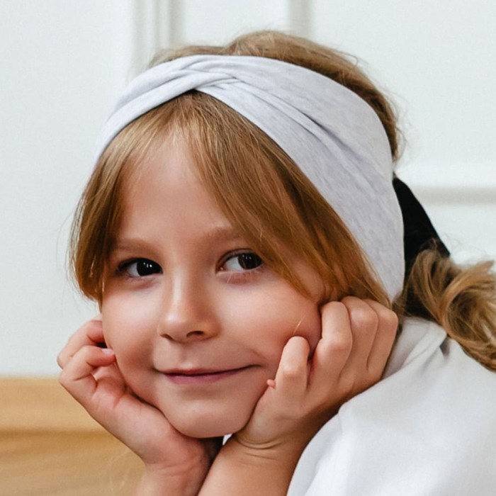 Grey basic girls’ headband