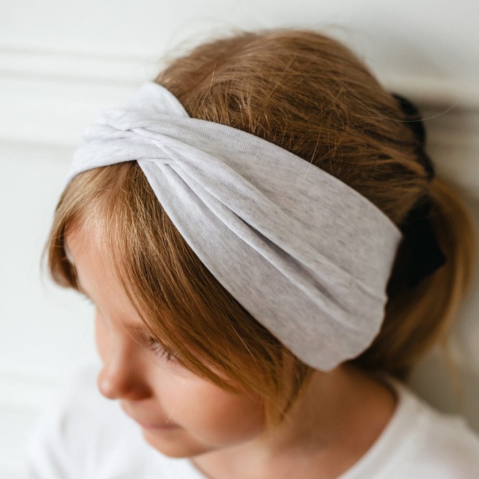 Grey basic girls’ headband