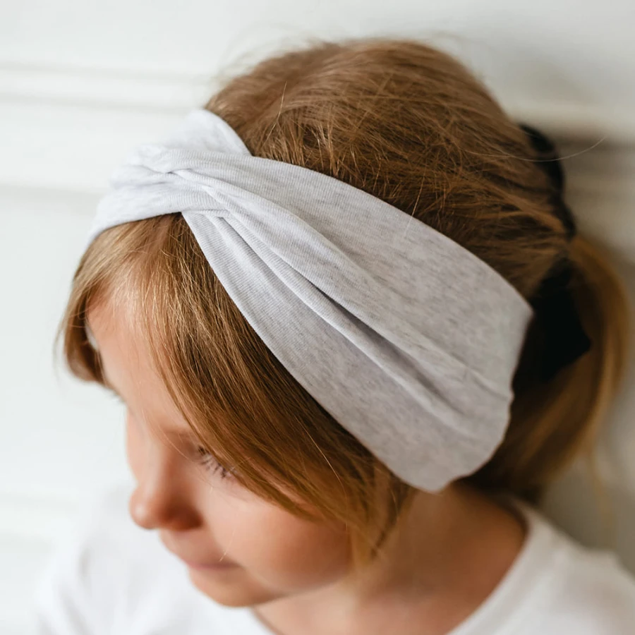 Grey basic girls’ headband