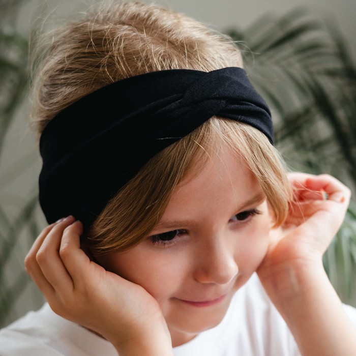 Black basic girls’ headband
