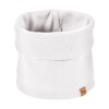 White ribbed children’s hat and snood set