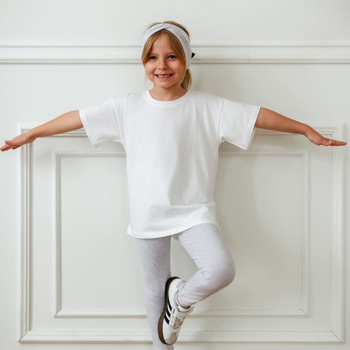 Grey basic children's leggings