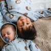Blue children's sweatshirt with hedgehog print