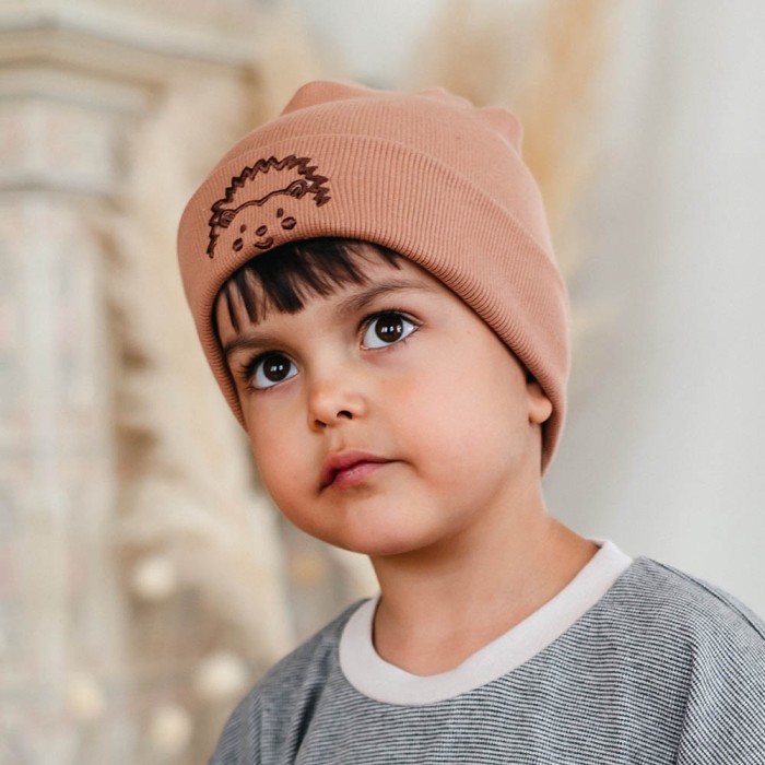 hat with hedgehog for children