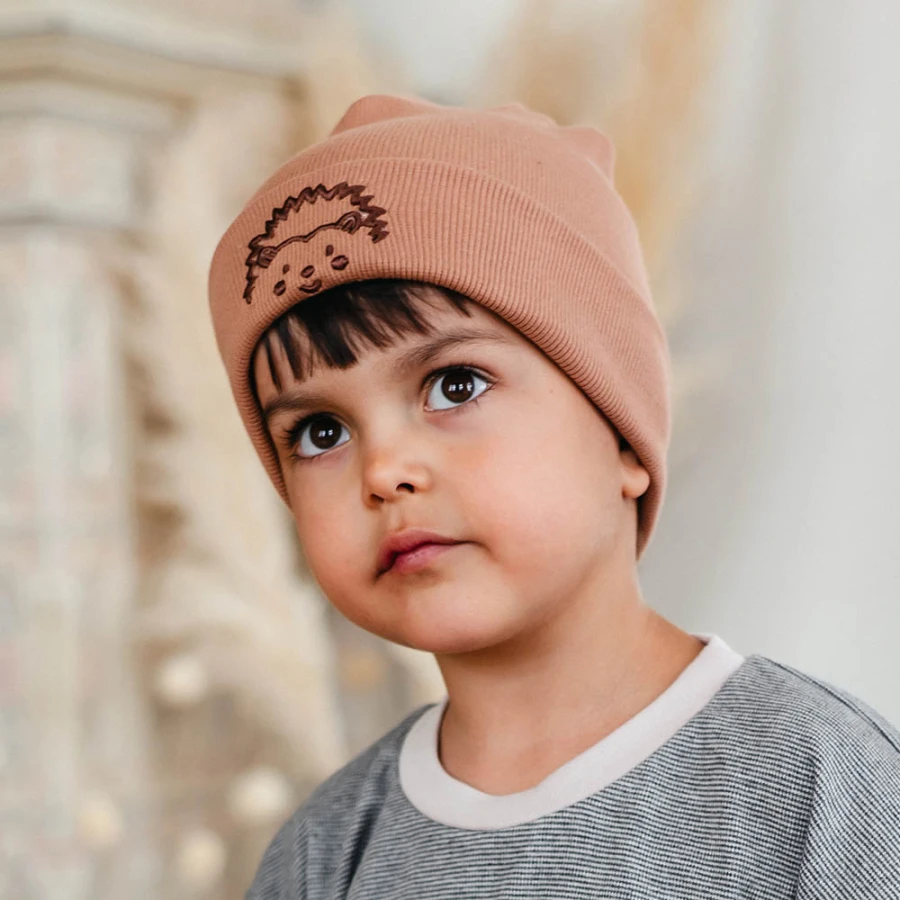 hat with hedgehog for children