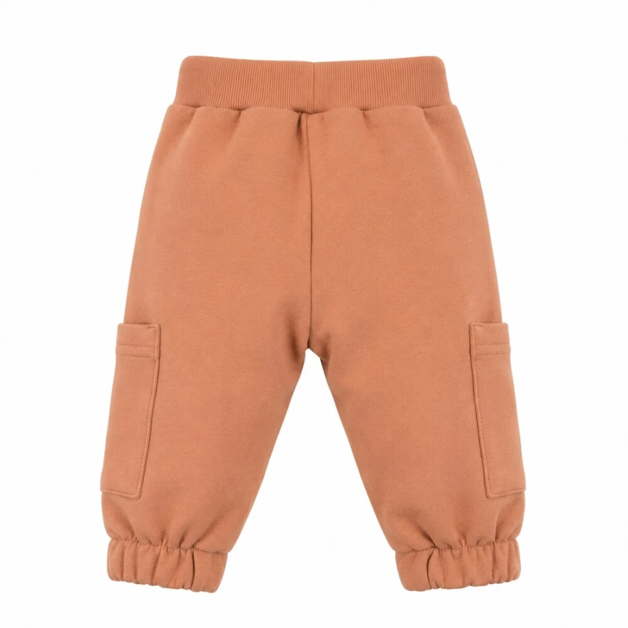 Brown children's tracksuit with embroidery