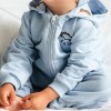 Blue children's tracksuit with hedgehog embroidery