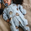 Baby tracksuit romper with hedgehog print