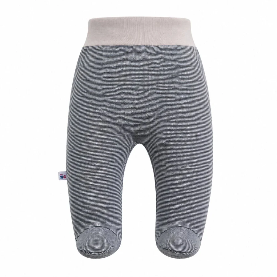 Grey striped baby footed pants