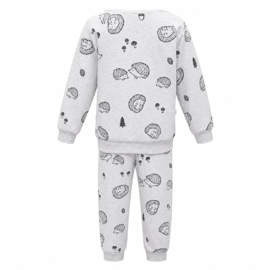 Grey children's hedgehog pyjamas