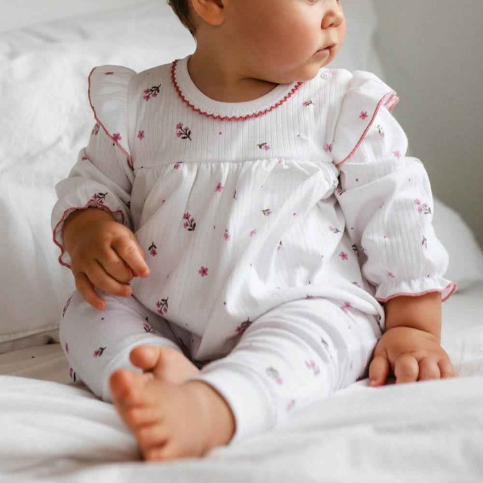 Tunic bodysuit with flowers