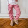 Girls' pink tracksuit with embroidery