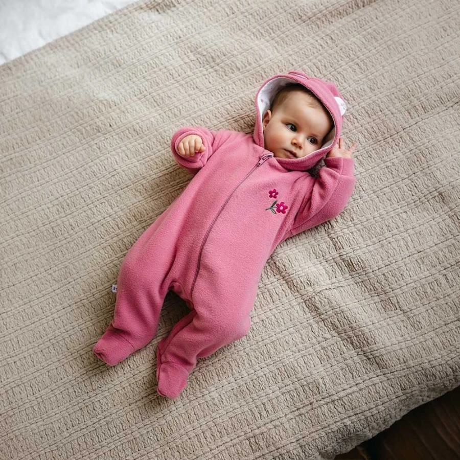 Girls’ Pink Fleece Overall