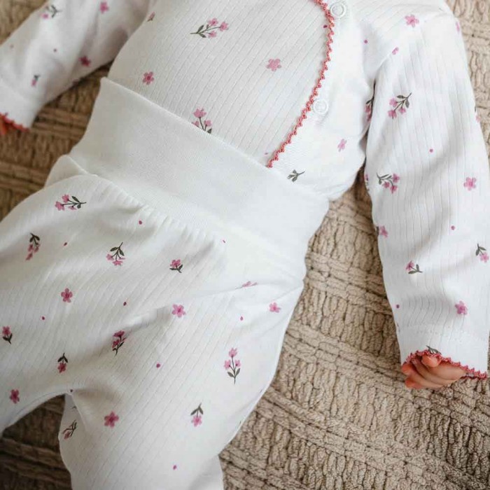 Baby footed leggings white