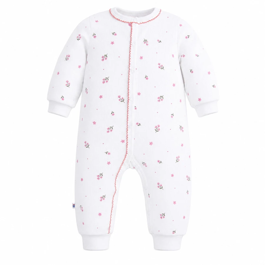 Girls' romper without feet white