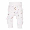 Girls' white leggings with flowers