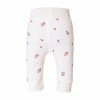 Girls' white leggings with flowers