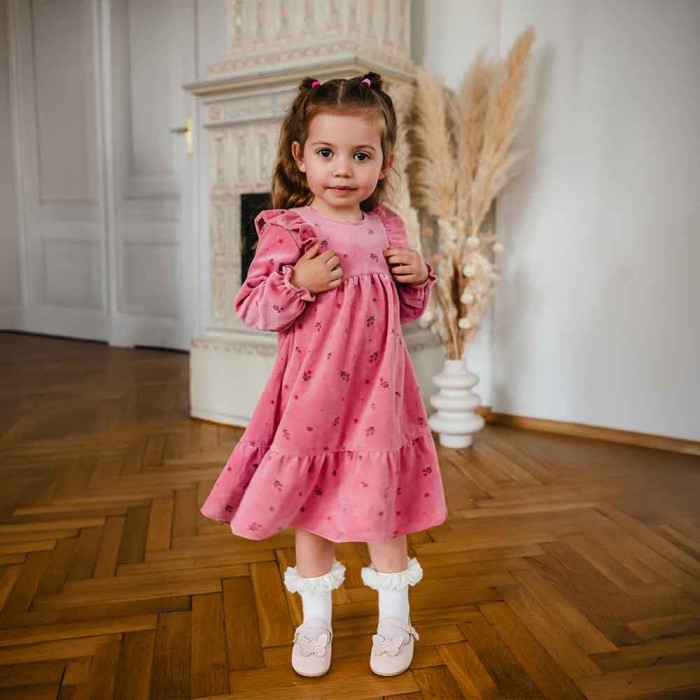 Girls' velour dress